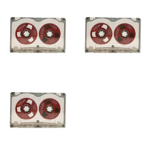 3X 55 Minuten Lege Tape Schijf Dubbelzijdig Metalen Kleine Open Schijf Lege Cassette Tape Tape Schijf, C