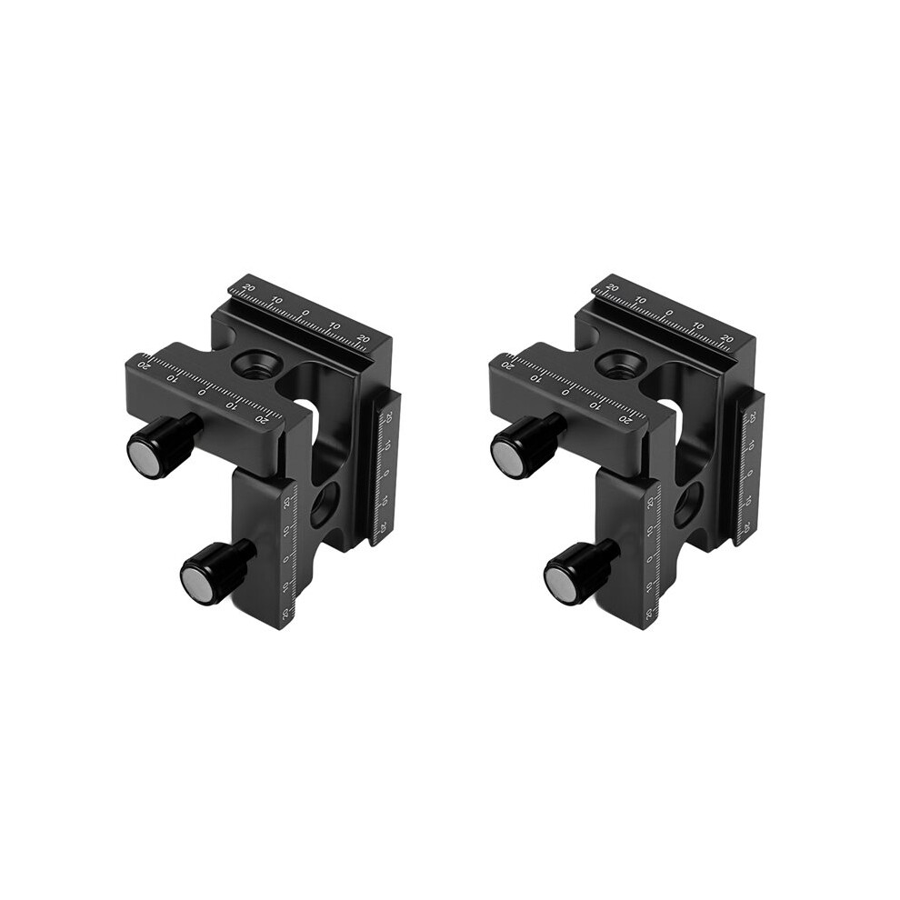 2X Right Angle Clamp 90 Degree Double Quick Release L Clamp With 1/4 Screw For Arca Rrs Benro Rail Plate Nodal Slide 4762912173628