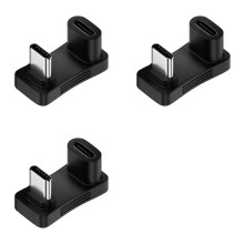 3X 180 Degree U-Shaped 100W USB 3.2 Type C Female to Male Adapter OTG 10Gbps Fast Data 4K