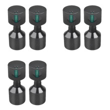 6 Pasadores de Alineación de Brida de Aluminio de 1-1/8 Pulgadas con Dos Orificios, Pasadores de Posicionamiento de Gradiente de Dos Orificios para