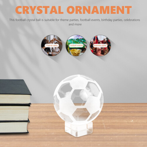 Crystal Voetbal Met Standaard Transparant 2