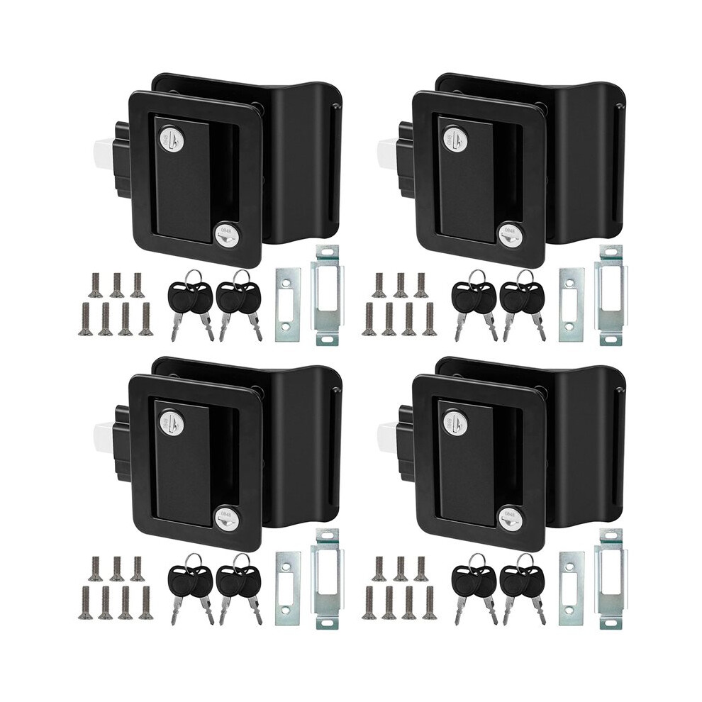 4X Rv Travel Trailer Entry Door Lock, Door With Paddle Deadbolt, Rv Handle 4712439375340