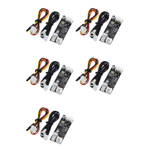 5X Single 12V 0.8A  PWM 2-3 Wire Fan Temperature Control Speed Controller Chassis Computer Noise Reduction Module