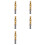 5pcs M8x1.25 Hex Shank Titanium Plated HSS Screw Thread Metric Tap Drill Bits Screw Machine Compound Tap Open 1