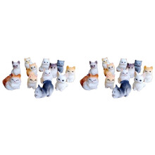 24X Cute Small Cat Animal Decoration Resin Miniature Figure Tiny
