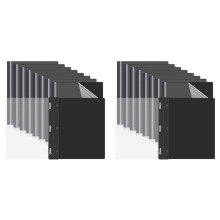 20 Pack Report Covers with 3 Prongs Fasteners,Presentation Folders, Plastic Report Folder with Black Back Covers