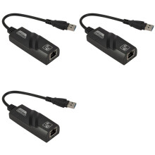 3X USB 3.0 zu Gigabit LAN Karte USB Ethernet Adapter 1000 Mbps Netzwerkkarte für Android TV Laptop Desktop