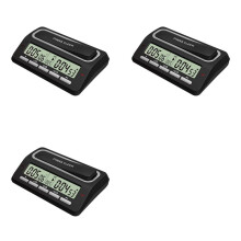3X Chronomètre Horloge Horloge D'Échecs Numérique Professionnelle Alimenté par Piles Multifonctionnel Léger pour L'Enseignement de la Formation