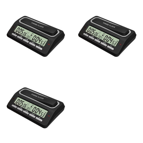 3X Stopwatch Board Clock Professional Digital Chess Clock Battery Powered Multifunctional 1