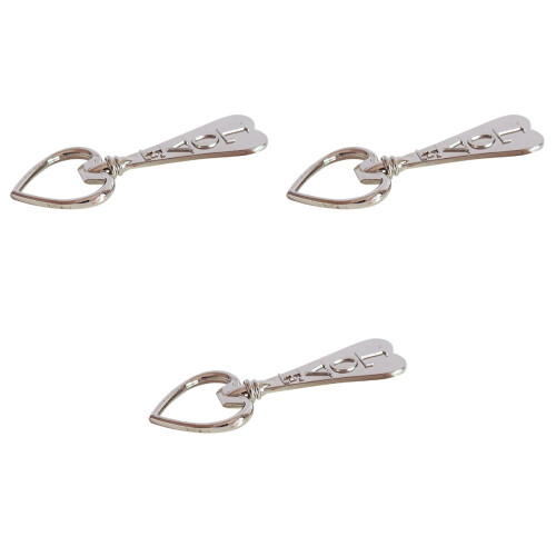 3Pièces Décapsuleur Coeur Argent Événement Mariage Cadeau 1