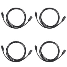 4pcs 1.5m  USB B 5pin Male to Female Extension Cable Cord Adapter Black
