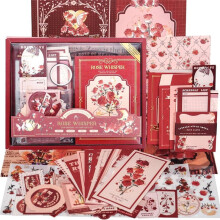 Scrapbooking Kit, Vintage Collection, Perfect for Bullet-Scrapbooking Materials, Planner DIY Art Crafts Rose Whisper