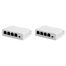 2X Ripetitore 1 Ingresso 3 Uscite Ripetitore POE Standard su Guida DIN Estensore Impermeabile A 4 Porte Estensore di Rete da Cento Gigabit