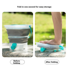 Foldable Gel Blaster Ammo Bucket, Portable Splatter Blaster Accessories, Gel Gun Ammo Container with Strainer