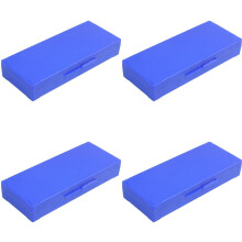 4X Boîte de Microscope à Lame Microscopique 50 Places en Plastique, Bleu