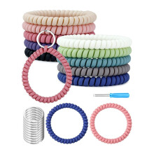 Lot de 10 Porte-Clés Extensibles, Porte-Clés Flexibles en Spirale, Porte-Clés Rétractable