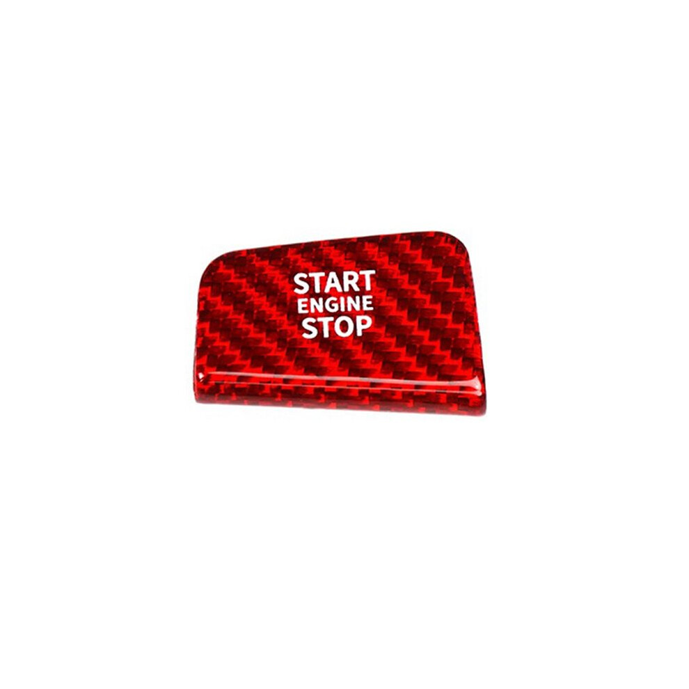 Car Engine Start Stop Button Cover For 5 7 Series G60 G70 Real Carbon Fiber Sticker Accessories,A Red 6031166941856