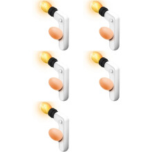5X Egg Candler Tester Akumulator Bezprzewodowy Cool Light Inkubator Świecowanie z Dwoma Miękkimi Głowicami Pasuje do Wszystkich Rodzajów Jaj
