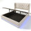 (140x200cm, Beige) Lit simple avec LED, USB-C et rangement sans matelas 1