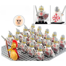 (B) 21pcs Medieval Roman Warriors Spartan Warriors Minifigures Kids Toys