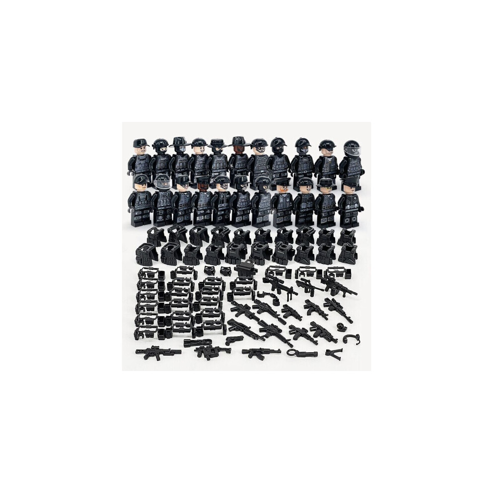 Photos - Action Figures / Transformers (B) Military Soldiers Black SWAT Jeeps Minifigures Toys Fit Lego