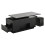 (Black) Table basse relevable 4-en-1 avec LED, 2 tiroirs, 2 tabourets et rangement caché 1