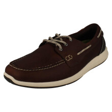 (Tan, UK 6) Mens Clarks Innovative Rock Soled Lace Up Deck Shoes ATL Sail Go - G Fit