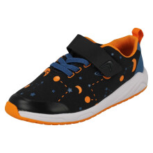 (Blue, UK 10.5 Child) Boys Clarks Space Detailed Lightweight Trainers Aeon Cosmo - F Fit