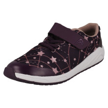 (Purple, UK 3.5 Child) Girls Clarks Star Detailed Trainers Aeon Late - G Fit