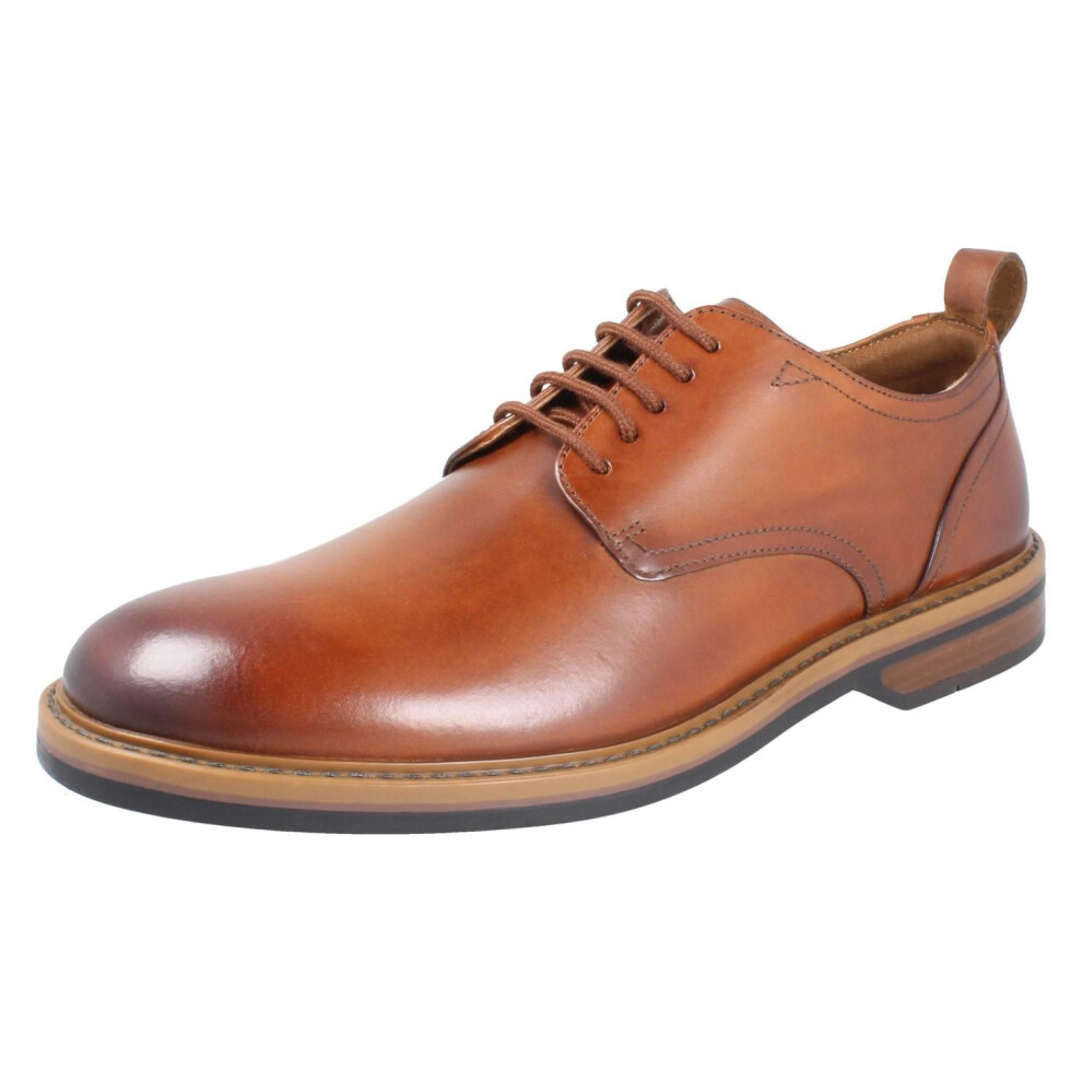 Clarks (Tan, Uk 9.5) Mens Smart Casual Lace Up Shoes Aldwin Lace - G Fit - Image 2