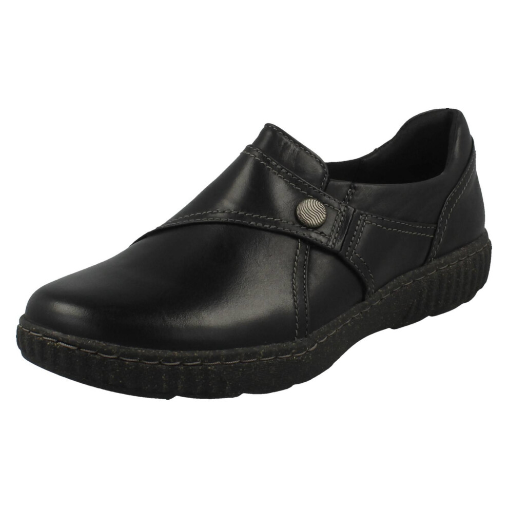 Clarks (Black, Uk 6.5) Ladies Ultimate Comfort Casual Shoes Caroline Pearl - D Fit