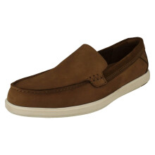 (Tan, UK 9) Mens Clarks Relaxed Style Moccasin Loafer Shoes Bratton Loafer - G Fit