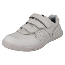 (White, UK 5.5 Child) Childrens Clarks Hook And Loop Trainers Cica Star Orb Y - F Fit