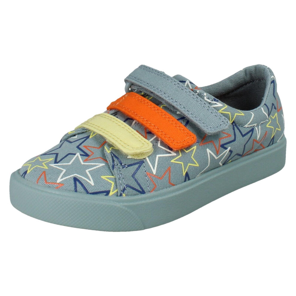 Clarks (Multi, Uk 13.5 Child) Boys Canvas City Lane - G Fit