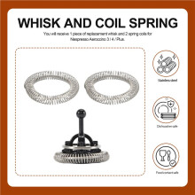3pcs Whisk & Spring Coils for Aeroccino 3/4 / ,Milk Frother Replacement Parts Whisk Replacements