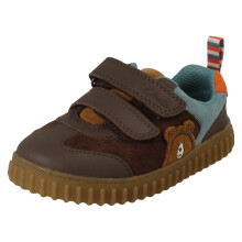 (Brown, UK 7.5 Infant) Boys Clarks First Walking Shoes Cove Den - F Fit