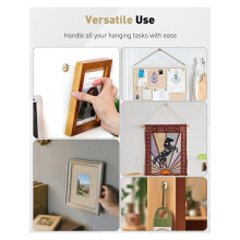 80 Pcs Picture Hanging Kit, Assorted Sizes, Gold Hooks for Wall Art and Mirrors