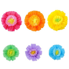 6 Pcs Tissue Paper Flowers 31.5" X 24" Colorful Mexican Large Paper Flower Decorations for Wall Decor