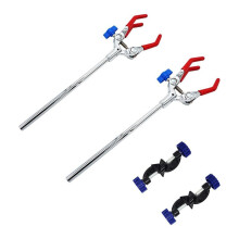 Pince de Laboratoire Réglable avec 3 Griffes et Extension Scientifique - Support de Pince à Tête Bombée Fiable, 2 Pièces.
