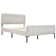 (180x200cm) Lit double avec tête réglable et sommier à lattes sans matelas