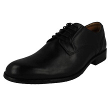 (Black, UK 7.5) Mens Clarks Oxford Lace Up Shoe CraftArlo Lace - H Fit