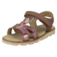 (Pink, UK 7.5 Infant) Girls Clarks Hook & Loop Sandals With Seahorse Motif Crown Brill - G Fit