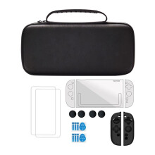 Storage Bag for 2 for 2 NS2 Game Silicone Cover Grips Portable Carrying Protective Case Film Set