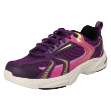 (Purple, UK 6 Child) Kids Clarks Sporty Trainers Crafton Move Y - G Fit