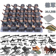 (German Legion 20pcs) WWII Military Minifigures British American German Chinese Soldier Building Blocks