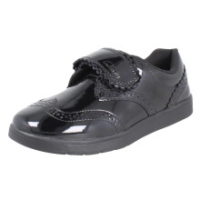(Black, UK 10.5 Child) Girls Clarks Closed Top School Shoes Disco Skip - G Fit
