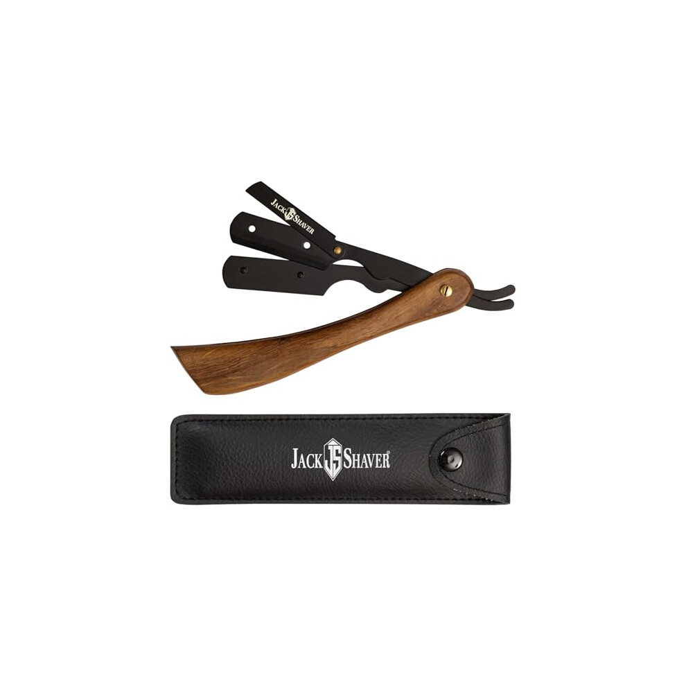 Jack Shaver Cut Throat Razors Kit, Wooded Genic Rose Wood Straight Razor, Professional Barber Premium Quality Straight Edge Moustache & Beard