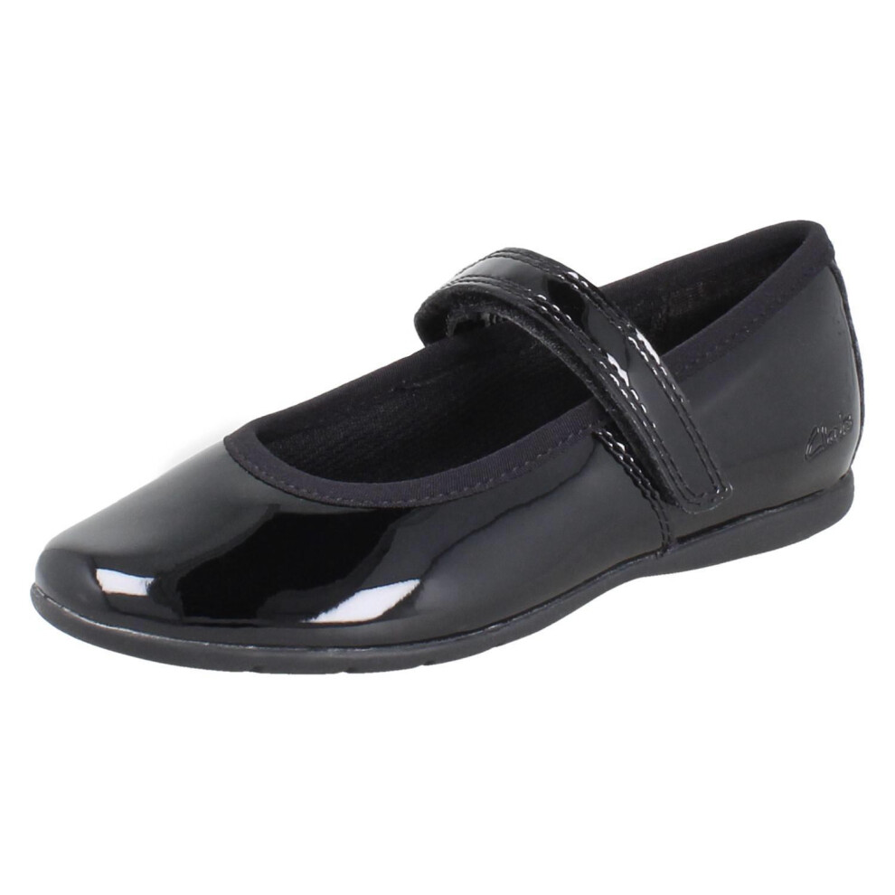 Clarks Women's Black Patent Standard Fit (F) Dance Wish Mary-Jane Shoes - Image 2