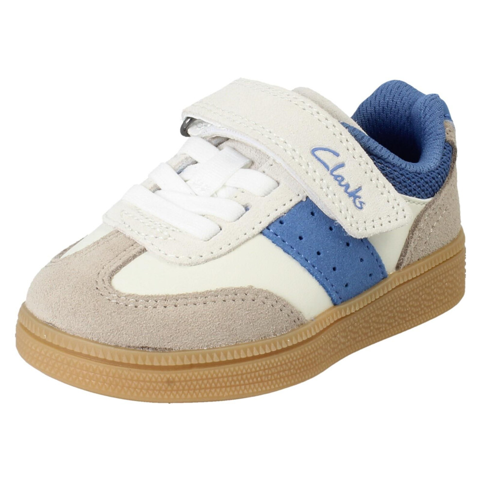 Clarks (White, Uk 10 Child) Childrens Unisex Trainers Cypressstep - G Fit