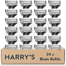 Harry's Razor Blades for Men - 24 Replacement Blades with Precision Trimmer, 5 Anti-Friction Blades, Replacement Blades for Men, Wet Razor Blades,